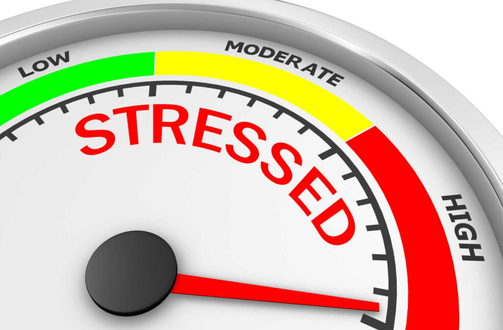 A conceptual meter stress level indicates maximum.